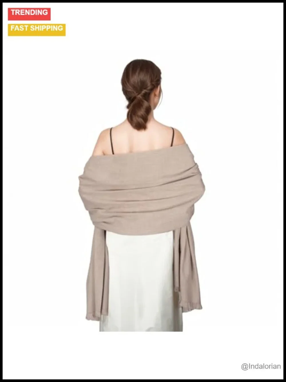 Extra Large Soft Cashmere Feel Pashmina Shawl Wrap for Evening Dresses